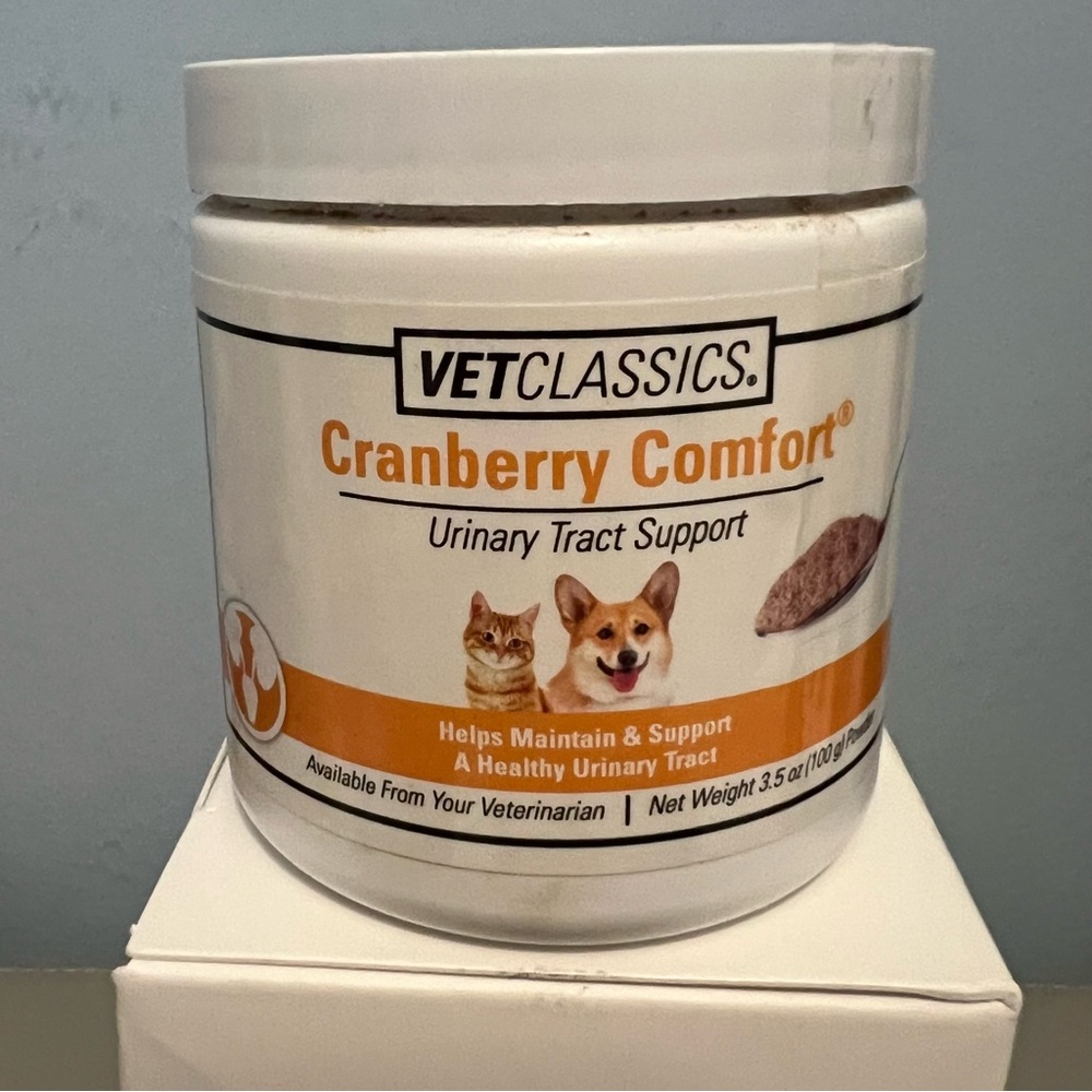 VetClassics Cranberry Comfort Urinary Tract Support for Pets - White